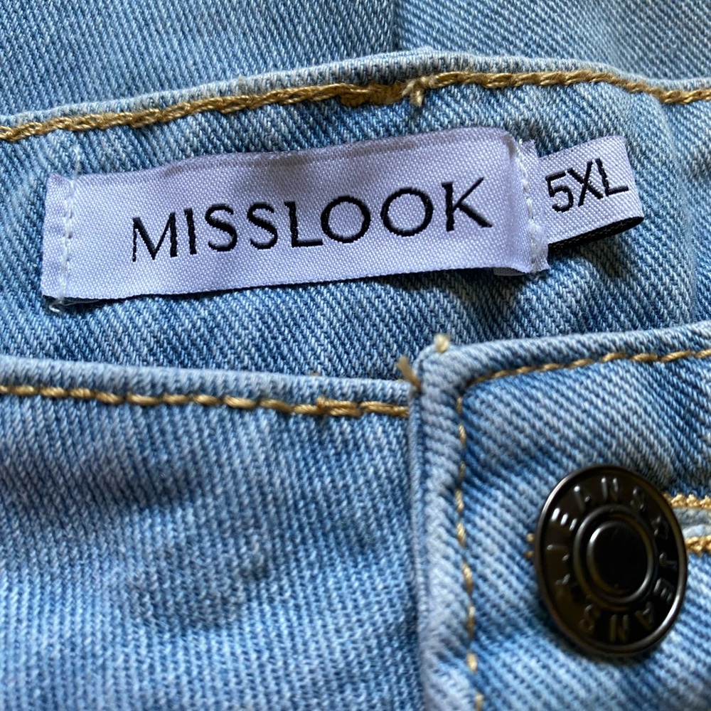 MISSLOOK Light Blue Denim Jeans Size 5X - Picture 4 of 8